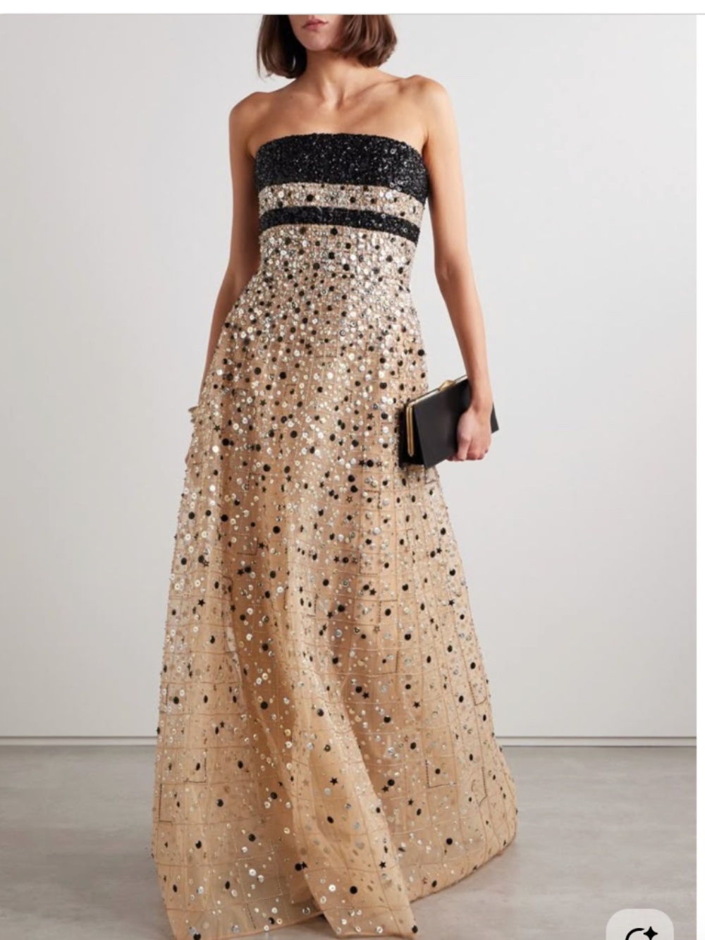 ELIE SAAB Beaded Gold Gown -Size 36/US 4